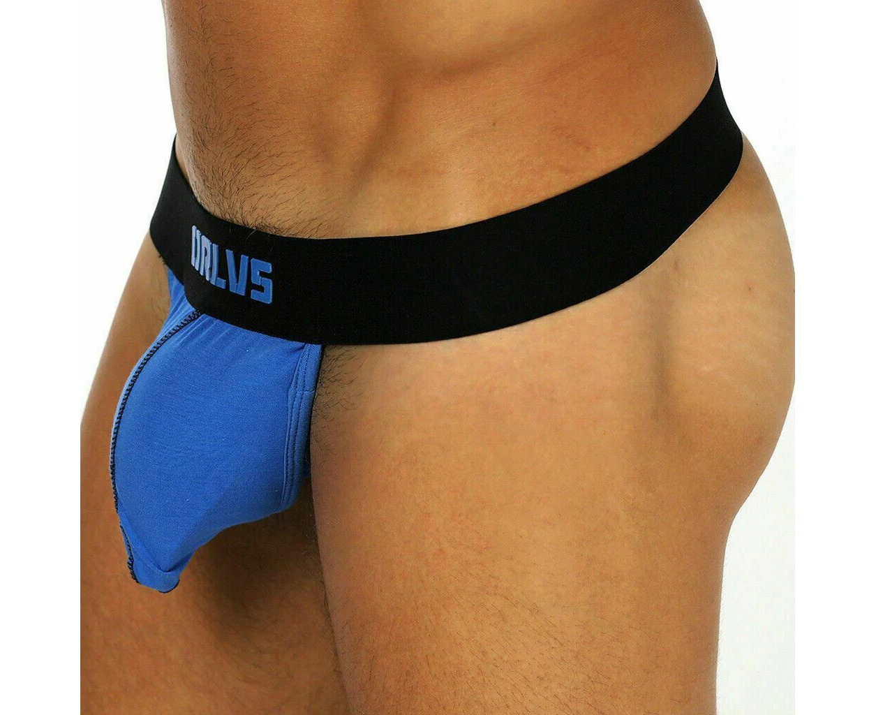 Gay men underwear jockstrap Briefs thongs g-strings cotton string homme Blue underwear