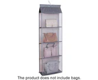 Fufu 2/3/4-Layer Dust-proof Wardrobe Storage Bags Foldable Hanging Holder Organizer-Grey-Four Layer