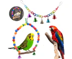 12 Packs Parrot Swing Chew Toys - Bird Cage Hanging Toys Suitable For Cockatoos, Conures, Finches, Budgies, Macaws, Parrots, Lovebirds