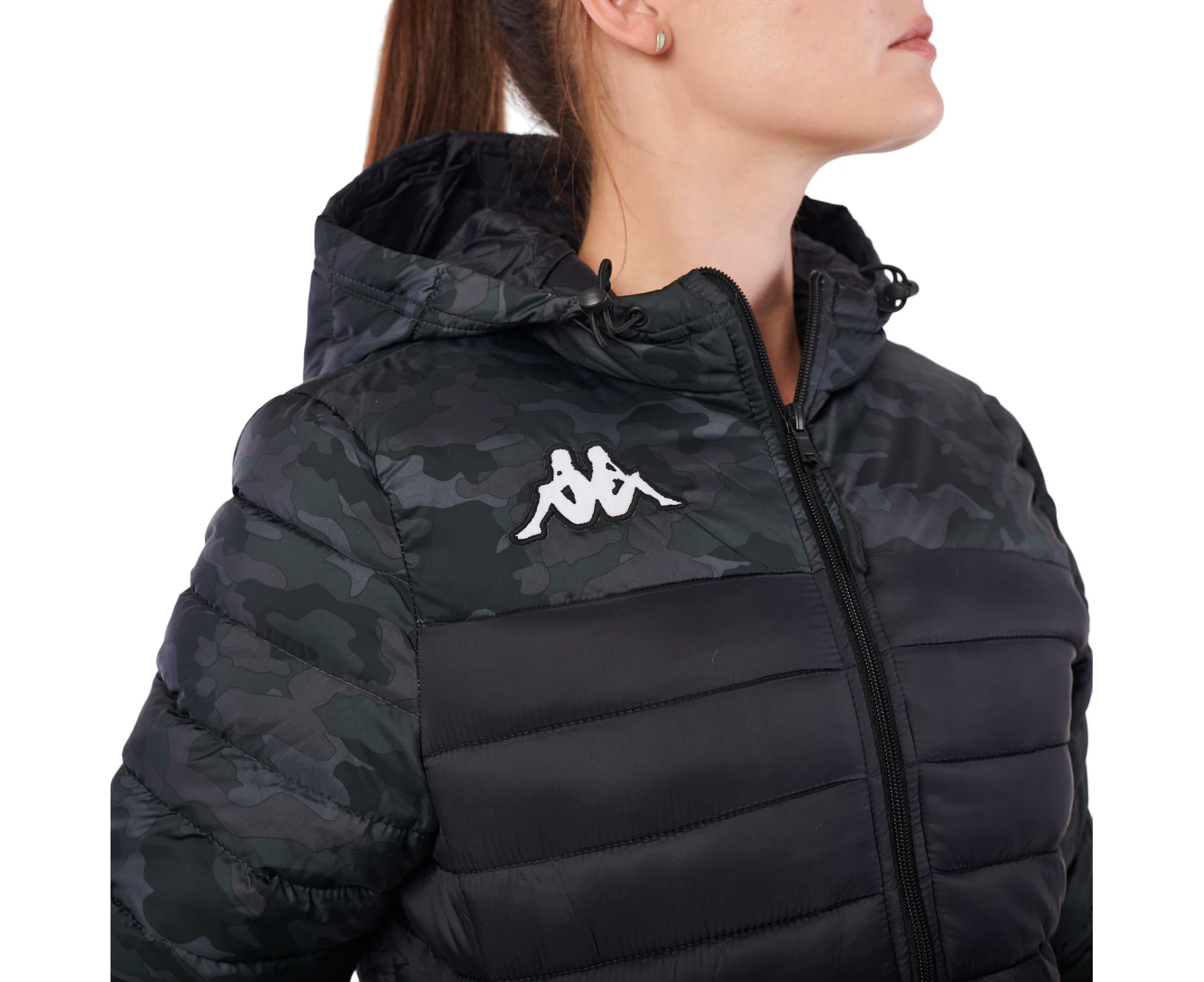 Kappa Womens Training Lamezia Black Camouflage Peformance Jacket - Black Camoflage