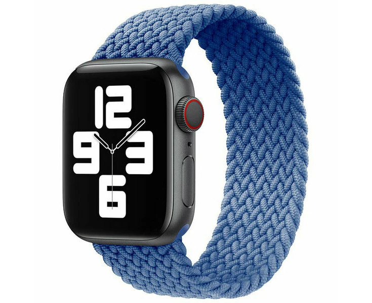 For Apple Watch Series Ultra SE 8 7 6 5 4 3 IWatch Band Nylon Strap 42MM/44MM/45MM - L - Blue 2#