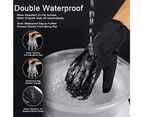 Waterproof Winter Gloves Warm Windproof Fingers Touch Screen Gloves For Men Skiing,Black L Code