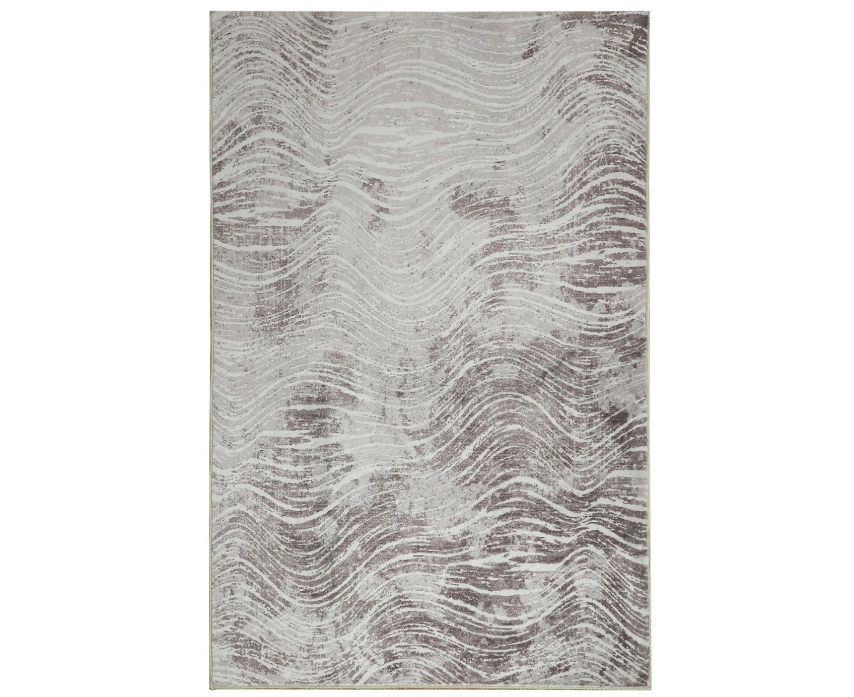 Shikhar Beige Modern Distressed Machine Washable Rug