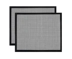 2pcs BBQ Mesh Grill Mat Cook Barbecue Grilling Sheet Wire Baking Pad Non-Stick Mat