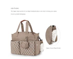 Diaper Bags Pattern Printing Shoulder Messenger Multifunctional Big Bag Maternity Handbag Nappy - Khaki