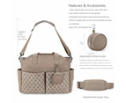 Diaper Bags Pattern Printing Shoulder Messenger Multifunctional Big Bag Maternity Handbag Nappy - Khaki