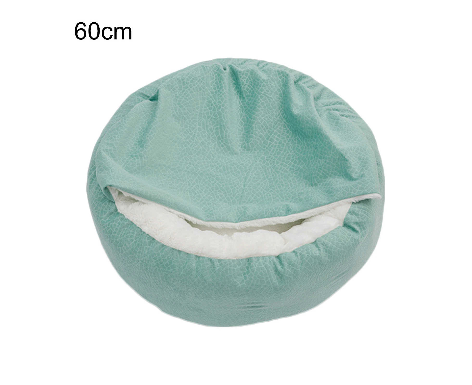 Leiou Pet Cat Bed Plush Super Soft Pet House Cute Kitten Sleeping Cushion Cat Supplies-Green