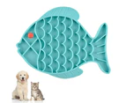 Pet Slow Feeder Dog Lick Mat Fun Alternative To Slow Feeder Dog Bowls-Blue