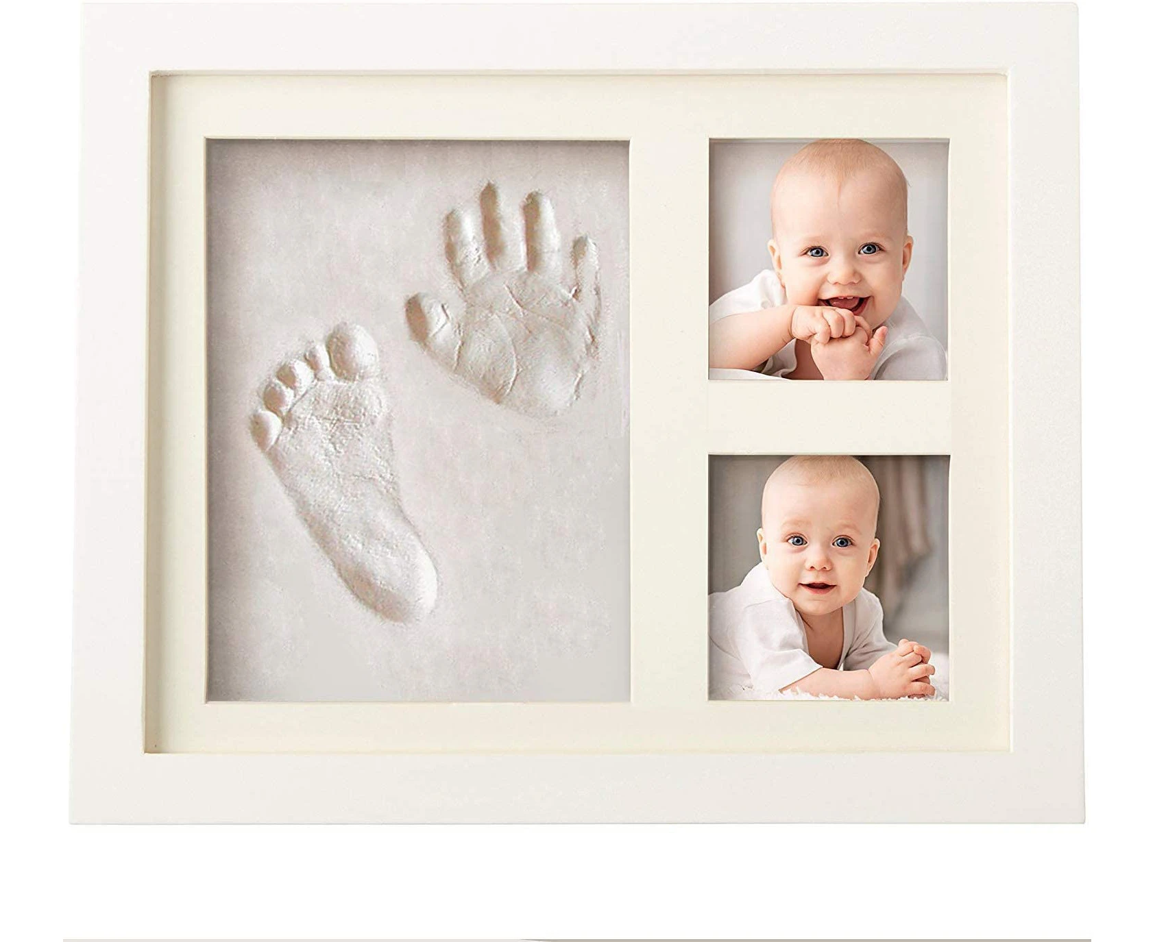 Baby Handprint and Footprint Makers Kit Keepsake For Newborn Boys & Girls, Baby Girl Gifts & Baby Boy Gifts, New Mom Baby Shower Gifts, Baby Milestone Pict