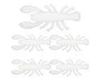 5Pcs 3.5g Fish Lure Bait Life-like Tempting Vivid Simulation White Lobster Shape Soft Lure for Angling - White