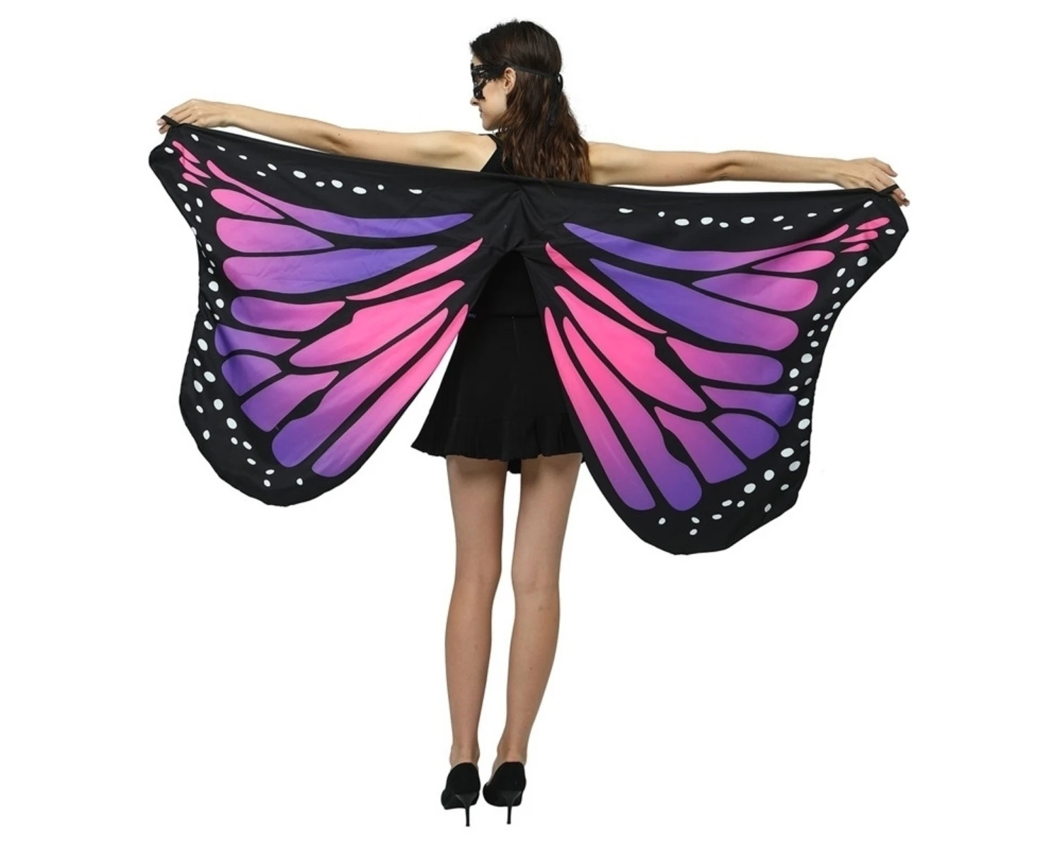 Costume Bay Woman's Soft Fabric  Purple Butterfly Wings Cape Scarf Wrap Printing Shawl