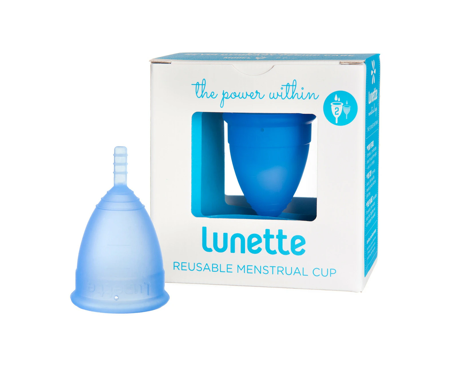 Lunette Reusable Menstrual Cup Blue Size 2