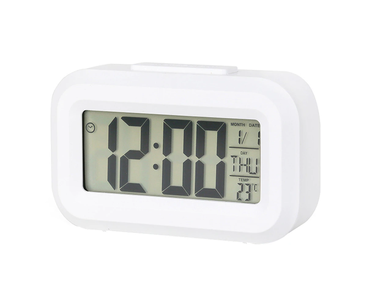 Student alarm clock electronic clock intelligent desktop multi-function clock white