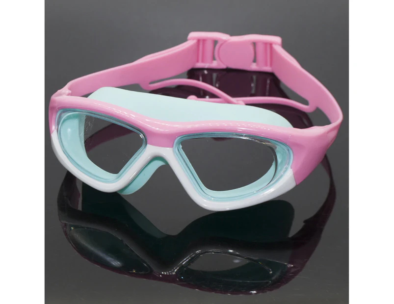 Kids Swim Goggles, Anti-Fog,UV Protection, with Earplugs, HD Swim Goggles$Kids Swimming Goggles Child Waterproof Swim Goggles with earplugs - Blue&Pink