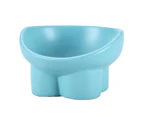 Elevated Cat Bowls Ceramic Raised Cat Food Bowl for Protecting Pet's Spine-blue