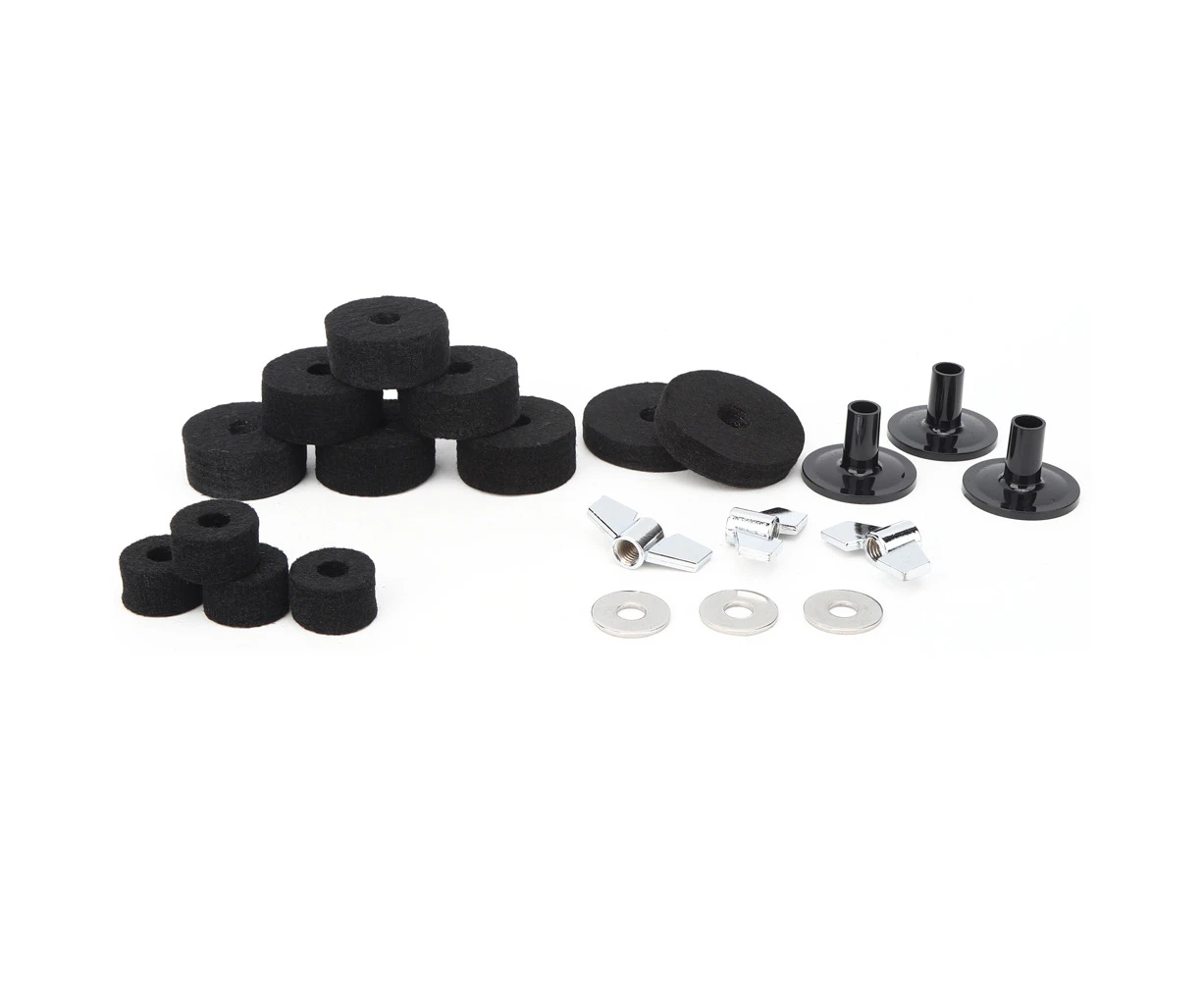 21Pcs Drum Set Cymbal Anti-S Felt Pad Sleeve Disc Nut Gasket Tool Kit Musical Instrument Accessory