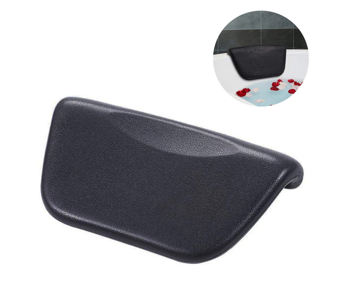 Bath Pillow Head Rest Soft Home PU Leather Bathroom Accessories Suction Cup Neck Support Anti Slip Cushion Ergonomic Comfortable Bathtub