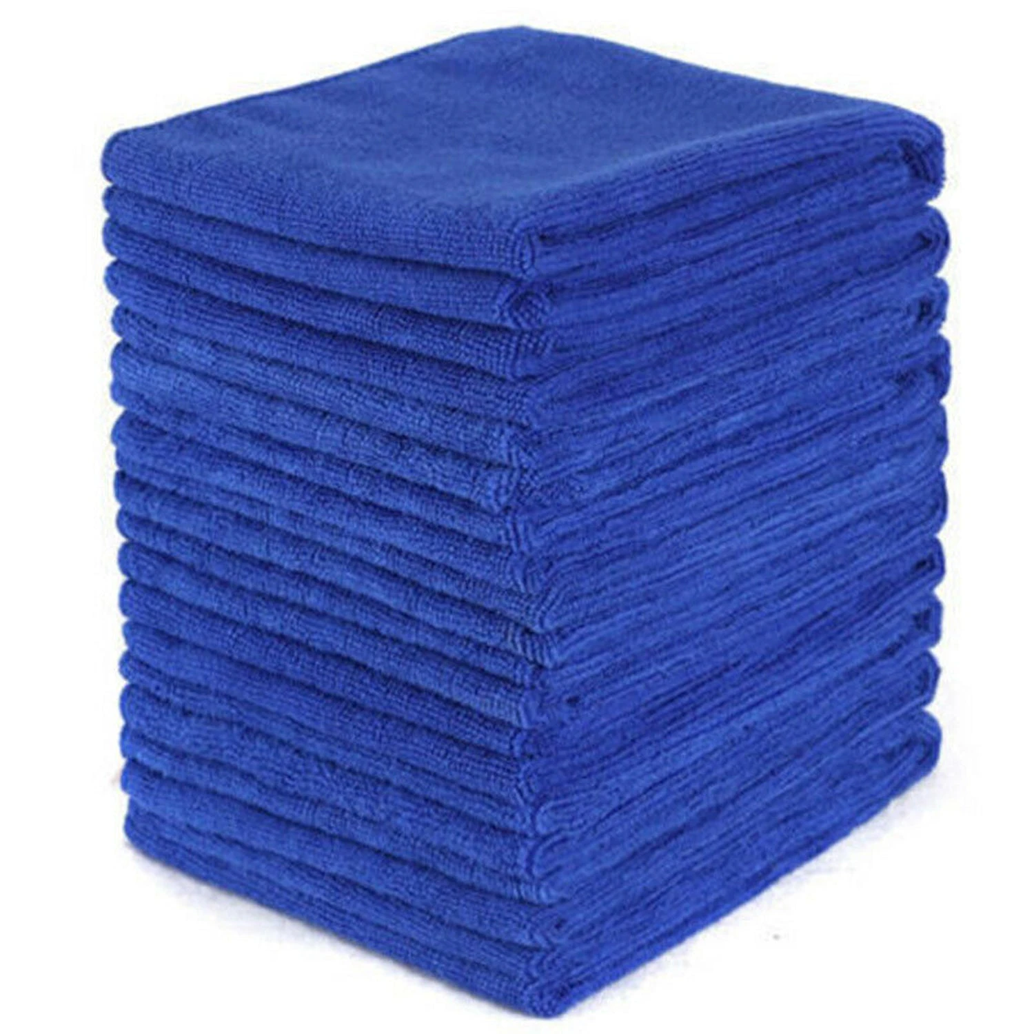 50PCS Blue Microfibre Cloths Car Cleaning Cloth Detailing Towels Washing Duster