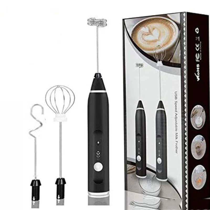 Milk Frothers Rechargeable Electric Milk Frother Automatic Kitchen Juice Food Mixer Cream Egg Beater Blender