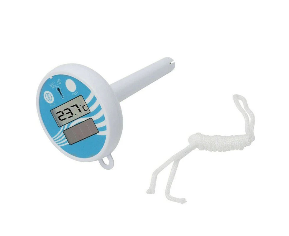 Solar Powered Digital Swimming Pool Thermometer Wireless Pond Floating LCD Display Bath Tub Thermometer