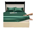 Toscano 100% Cotton Bed Sheets Pillowcase 3 Piece Set Bedding-DarkGreen