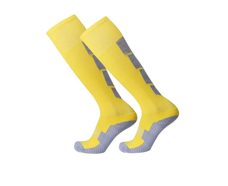 Over the Knee Football Socks, Football Soccer Socks Over Knee High Long Sock Baseball Hockey Runing Sport -yellow - Yellow