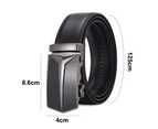 Men's Real Leather Ratchet Dress Casual Belt, Cut to Exact Fit, Elegant Gift 125cm