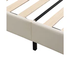 IHOMDEC Upholstered Button Tufted Double Bed Frame BEF05 Beige - Beige