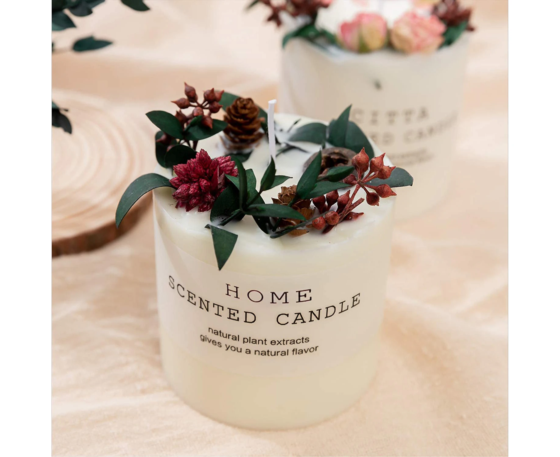 Scented Candles Luxury Scented Soy Wax All Natural Soy Candles Relaxing Aromatherapy Candle for Great Gifts Valentine's Day Gifts for Girls Wome-Spring