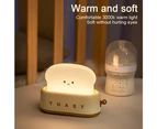 Bread maker night light creative USB rechargeable dimming lighting table light led warm light bedroom bedside timing sleep light yellow