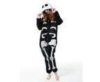 Costume Bay Adult Unisex Skeleton Onesie Kigirumi Animal Pajamas Halloween Costume Jumpsuit Sleepwear