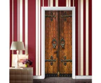 Vintage 3D Effect Door Sticker Removable Mural Decal DIY Wall Home Decoration-1# unique value