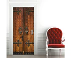 Vintage 3D Effect Door Sticker Removable Mural Decal DIY Wall Home Decoration-1# unique value