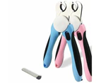 Safe Comfortable Pedicure Pet Nail Clipper With File For Small, Medium, And Large Dog - Blue