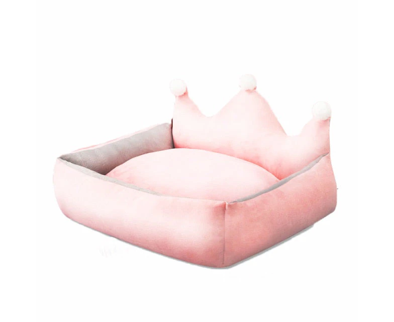 All Seasons Warm Fluffy Soft Dog Bed - Pink