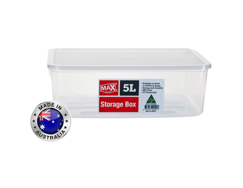 24 x MAX 5L Plastic Storage Box 30.5x22x10.5CM