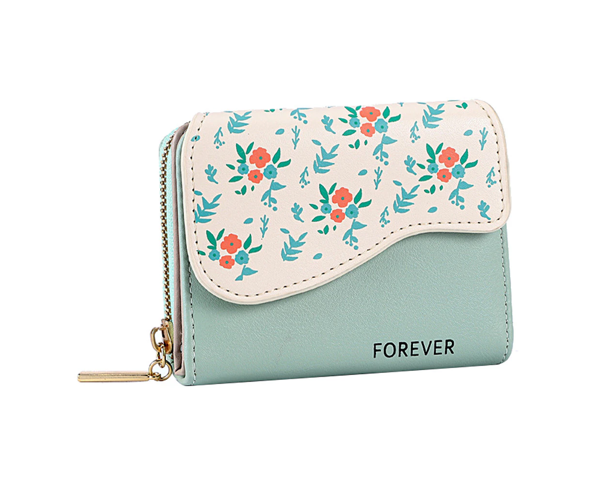 Small floral ladies short purse small fresh multi-card patchwork color floral purse*type*style2