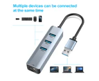 Buutrh Convenient USB Gigabit Ethernet Adapter USB 3.0 3 Ports