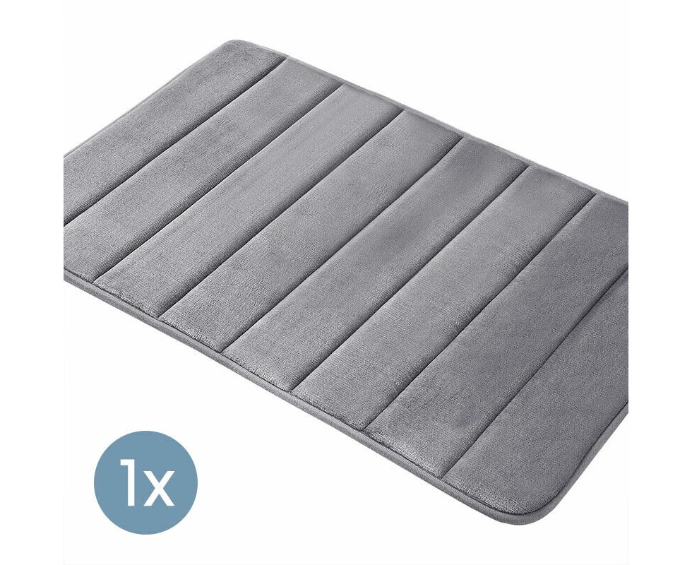 Memory Foam Bath Bathroom Mat Pad Soft Absorbent Non-Slip Bedroom Floor Tub Rug Grey