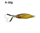 30/40/60g Fish Lure Bait Strong Penetration Sharp Vivid 3D Simulation Three-dimensional Fishing Bait for Angling - A