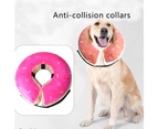 Recovery Collar for Dogs &Cats, Protective Inflatable Collar for Dogs, Adjustable Pet Recovery Cone After Surgery Barbie Powder - S