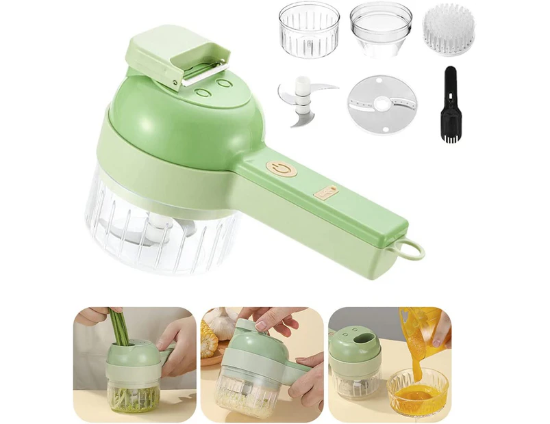 4 In 1 Handheld Electric Vegetable Cutter Set,Wireless Food Processor Electric Food Chopper