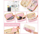 Big Capacity Pencil Pen Case Office College School Large Storage High Capacity Bag Pouch Holder Box Organizer Pink