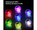 2pcs Solar Floating Lights Pool Light Balls Waterproof Battery Powered Globe Lights with 7 Changing Colors
