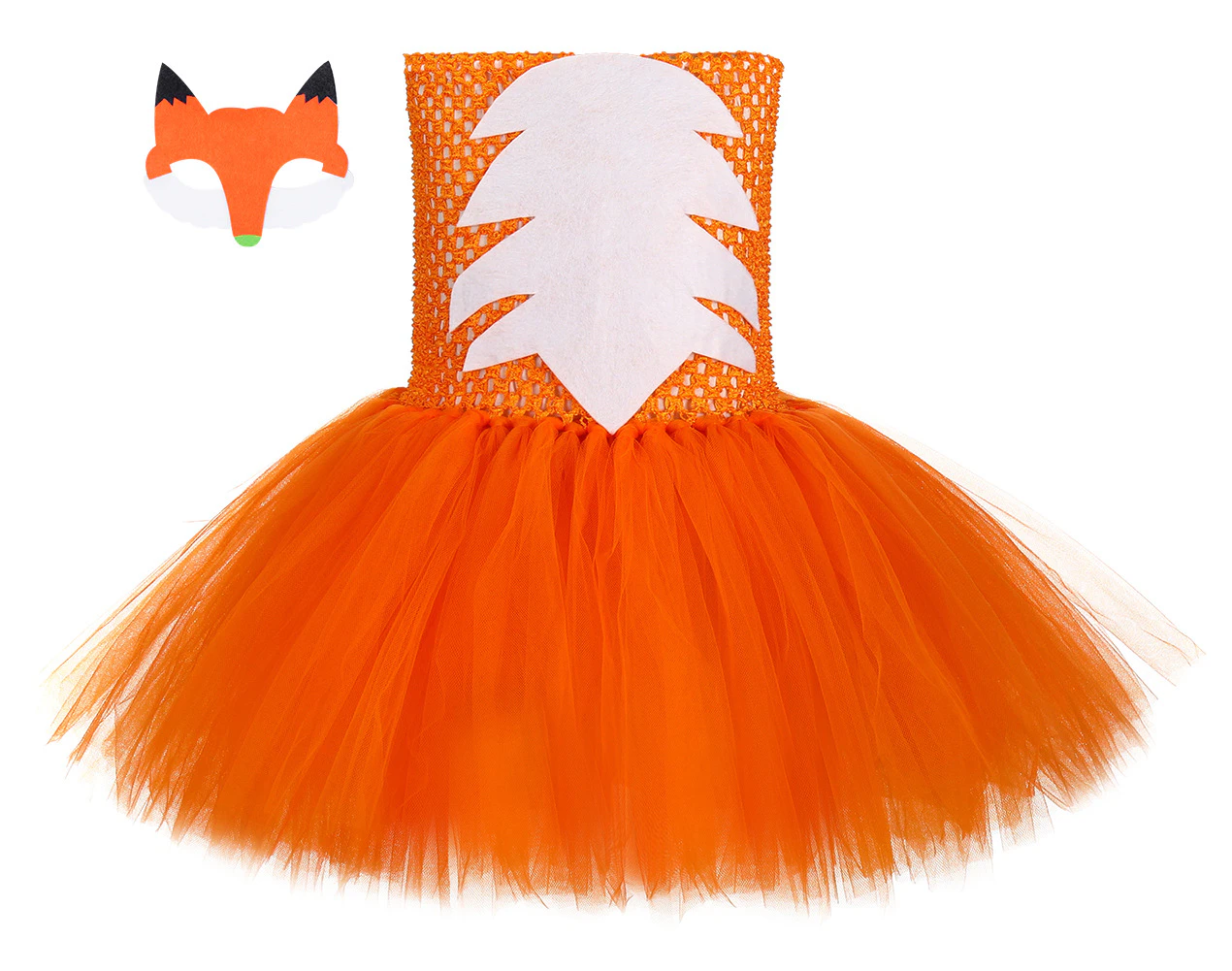 Fox Tutu Dress for Girls Birthday Party Outfit with Headband Cosplay Costume