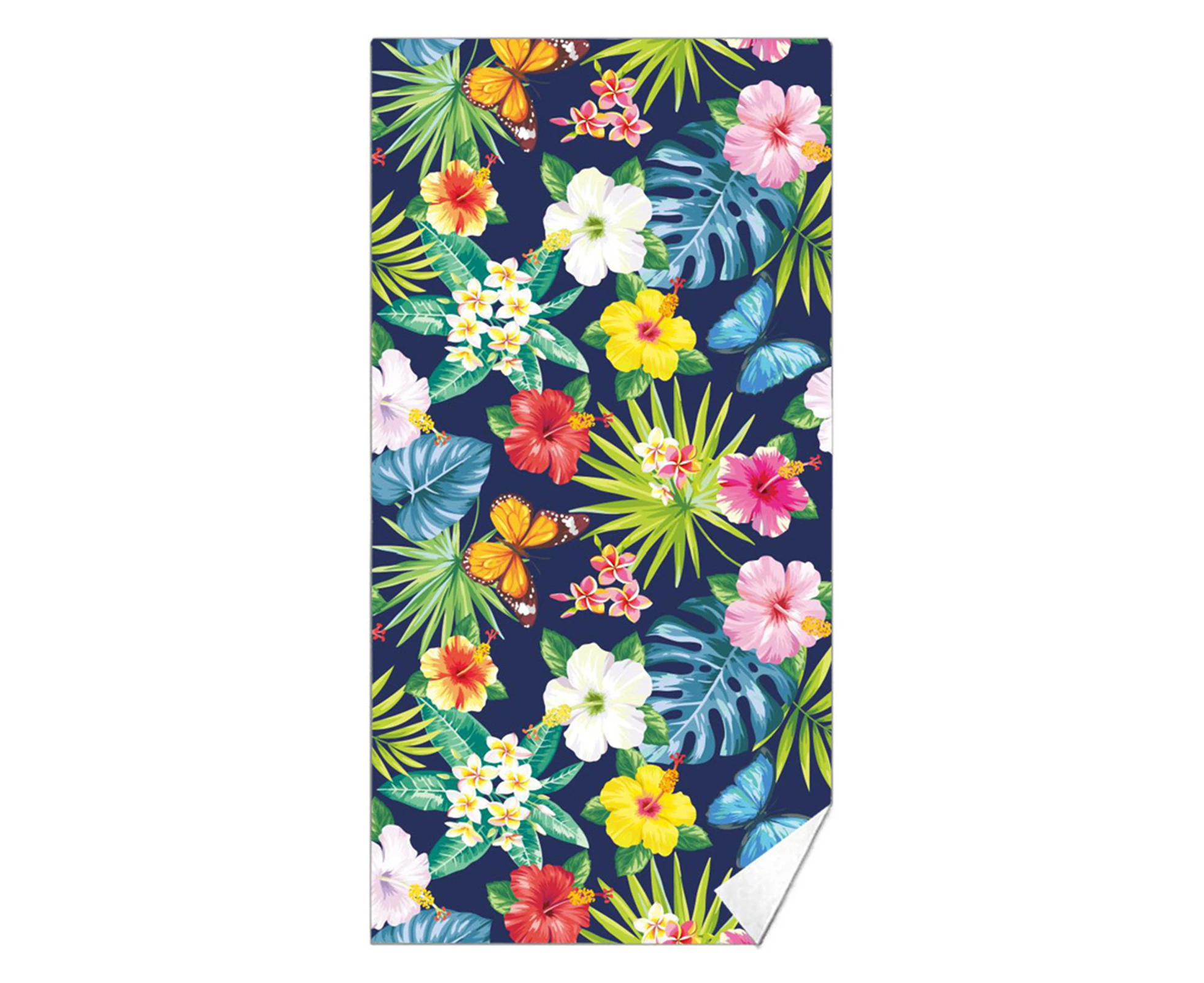 Beach Towel Sand Free Quick Dry Large Floral Print Microfiber Beach Towel for Travel-Microfiber