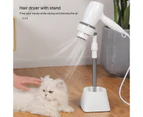 Table Hair Dryer Stand Holder Hands-Free Adjustable Height Rotatable Neck Stable Base with Storage for Pet Grooming