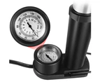 Portable Foot Pedal Bicycle Tire Pump Air Inflator with 160PSI Pressure Gauge - Red with Pressure Gauge