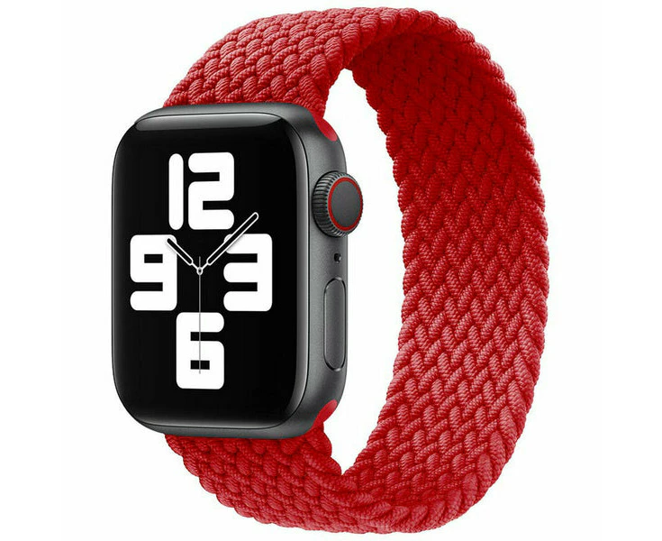 For Apple Watch Series Ultra SE 8 7 6 5 4 3 IWatch Band Nylon Strap 38mm/40mm/41mm - M - Red 6#