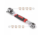 48-in-1 Multifunctional Wrench Adjustable Repair Tool Socket Spanner Universal1pcs-red